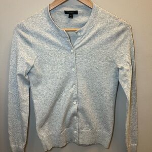 J. Crew Gray Cardigan Sweater Soft Knit